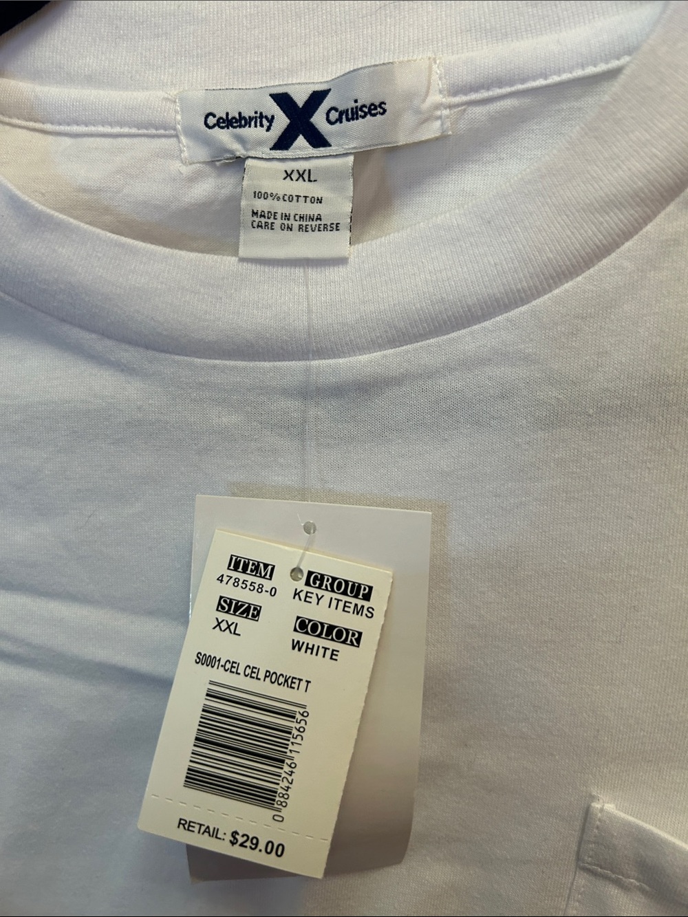 Men's White Short-Sleeve Pocket Tee - Picture 3 of 3